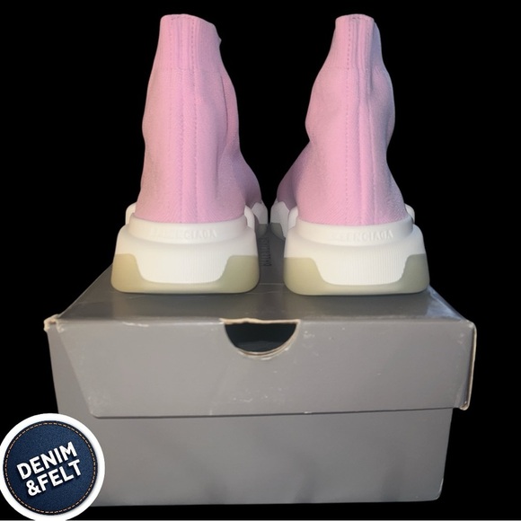 Balenciaga Speed 2.0 Recycled Knit Sneakers in Light Pink Polyester | NEW/NIB - Picture 14 of 16